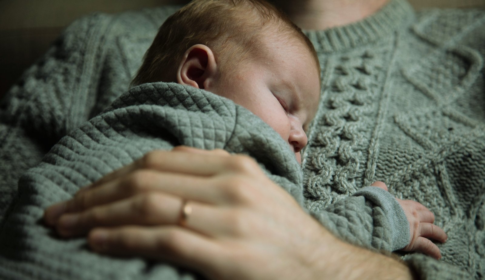 Chest to Chest Sleeping Newborn