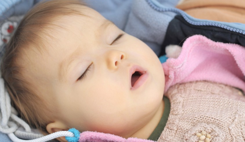 Newborn Sleeps with Mouth Open