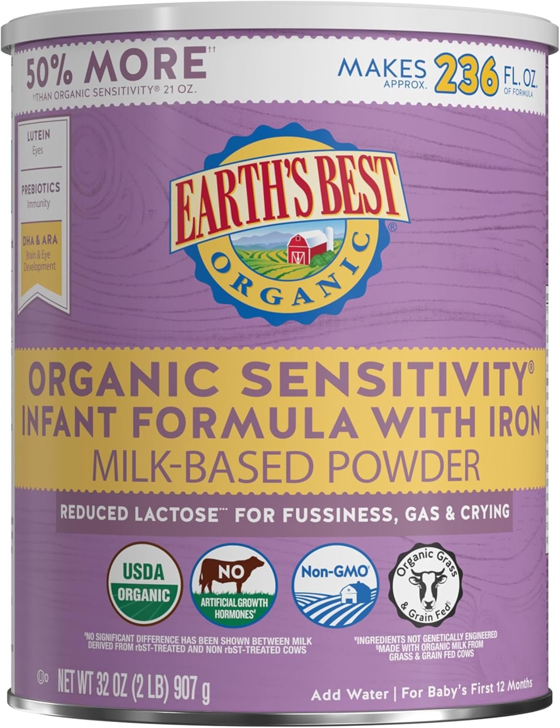 Earth's Best Organic Sensitive Baby Formula