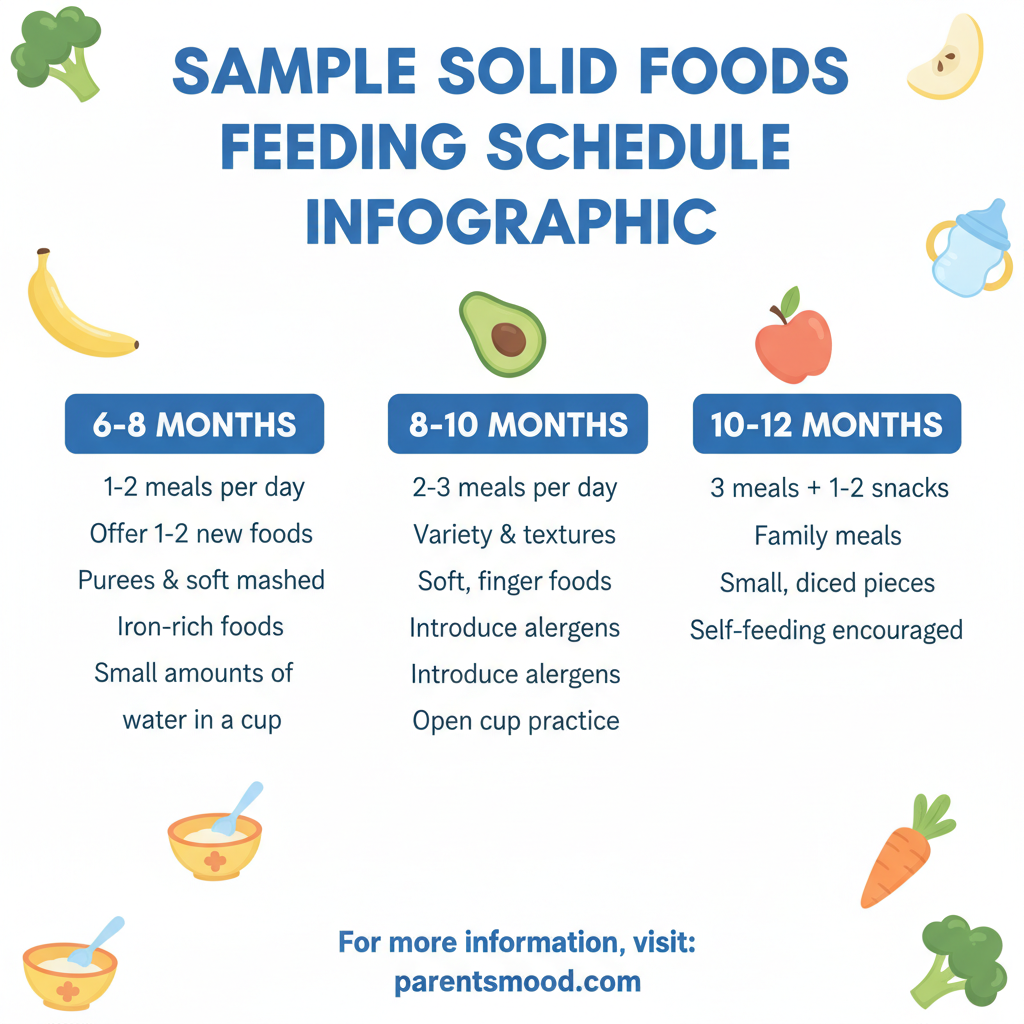 solid starts feeding schedule infographic